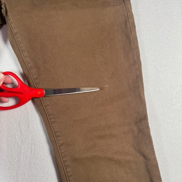 Vince Jeans Womens 30 Brown Skinny Trouser Crop Mid Rise Moss Stretch - Picture 12 of 13